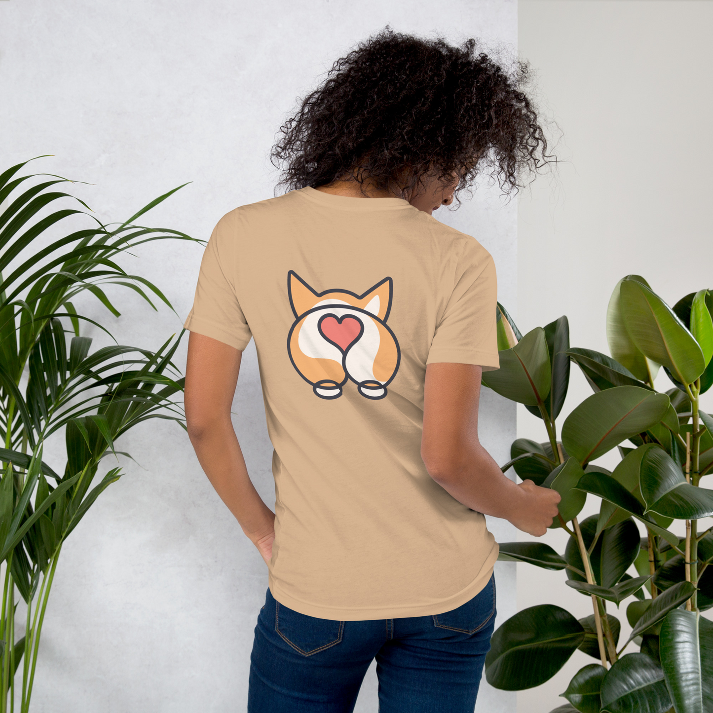 Mother Fluffers Tan Tee – Corgi Butts Drive Us Nuts