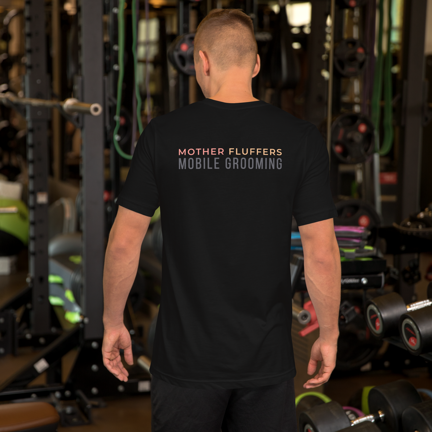 Mother Fluffers Black Tee – Booty in the front, Business in the back